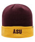 ფოტო #3 პროდუქტის Men's Maroon, Gold Arizona State Sun Devils Core 2-Tone Cuffed Knit Hat