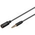 Фото #1 товара Wentronic Goobay Headphone and Audio AUX Extension Cable, 3.5 mm, 3-pin, Slim, 3 m, 3.5mm, Male, 3.5mm, Female, 3 m, Black