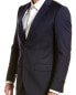 Zanetti Porto Wool-Blend Suit With Flat Front Pant Men's Blue 44R