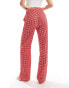 Фото #2 товара Reclaimed Vintage relaxed trouser in red gingham