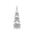 Elegant silver jewelry set with zircons SET221W (earrings, pendant)