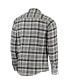 Фото #4 товара Men's Black and Gray Boston Bruins Ease Plaid Button-Up Long Sleeve Shirt