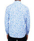 ფოტო #2 პროდუქტის Men's Slim-Fit Performance Stretch Abstract Floral/Gingham Long-Sleeve Button-Down Shirt