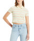 Фото #1 товара Women's Suki Cotton Stripe-Print Button-Front Polo Shirt