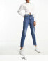 Stradivarius tall slim mom jean with stretch in authentic blue Голубой, 36 - фото #1