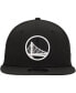 Men's Black Golden State Warriors Chainstitch 9FIFTY Snapback Hat