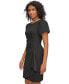 Petite Puff-Sleeve Side-Ruched Dress