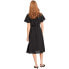 VILA Loe Short Sleeve Wrap Midi Dress
