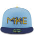 Фото #3 товара Men's Powder Blue Milwaukee Brewers City Connect 59FIFTY Fitted Hat