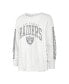 ფოტო #3 პროდუქტის Women's White Las Vegas Raiders Statement Long Sleeve T-shirt