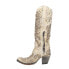 Фото #9 товара Corral Boots Distressed Glitter TooledInlay Snip Toe Cowboy Womens Beige Casual