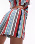 Фото #5 товара Topshop co ord stripe linen short in multi