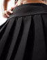 River Island pleated mini skirt in black