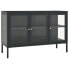 Sideboard ADELA Stahl und Glas Grau