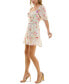 Juniors' Floral-Print Smocked Fit & Flare Dress natural floral, S - фото #6