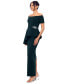 ფოტო #3 პროდუქტის Women's Off-The-Shoulder Embellished Draped Gown