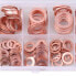 Фото #4 товара JOMSK 200 Pieces Copper Flat Washer Oil Seal Copper Sealing Rings Washers Flat Ring Sump Plug Oil Seal Set Car Repair Accessories for Screws Screws Connectors