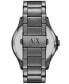 ფოტო #3 პროდუქტის Men's Hampton Chronograph Gunmetal Stainless Steel Watch 46mm
