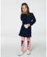 Фото #3 товара Big Girls Organic Cotton Legging With Knee Print Pink