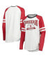 ფოტო #1 პროდუქტის Women's White, Crimson Indiana Hoosiers Brooking Sleeve Stripe Raglan Long Sleeve T-shirt