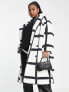 Фото #4 товара Simply Be double breasted faux fur coat in mono check