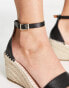 Фото #3 товара Truffle Collection Wide Fit espadrille wedges in black