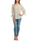 Фото #3 товара Juniors' Off-The-Shoulder Tie-Sleeve Top