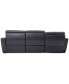 Gabrine 3-Pc. Leather Sectional with 2 Power Headrests & Chaise, Created for Macy's