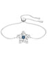 Baguette Crystal Star Charm Slider Bracelet