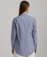ფოტო #2 პროდუქტის Women's Striped Long-Sleeve Shirt