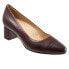 Фото #2 товара Trotters Kiki T1957-627 Womens Burgundy Narrow Leather Pumps Heels Shoes