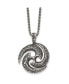 Фото #1 товара Chisel antiqued Spiral Pendant on a Curb Chain Necklace