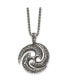 Antiqued Spiral Pendant on a Curb Chain Necklace