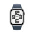 Apple Watch SE Aluminium Silber"Silber 44 mm M/L (150-200 mm Umfang) Winterblau GPS + Cellular