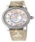 ფოტო #1 პროდუქტის Women's Marsala Cream Leather Watch 37mm