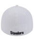 ფოტო #2 პროდუქტის Men's White Pittsburgh Steelers Active 39Thirty Flex Hat