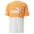 Puma Power Colorblock Logo Crew Neck Short Sleeve T-Shirt Mens Orange Casual Top