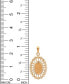 ფოტო #5 პროდუქტის Miraculous Beaded Edge Medallion Pendant in 14k Gold, Created for Macy's