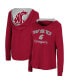 Фото #1 товара Women's Crimson Washington State Cougars Catalina Hoodie Long Sleeve T-Shirt