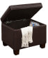 Фото #5 товара 21.75" Faux Leather Madison Storage Ottoman