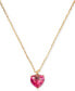 ფოტო #1 პროდუქტის Gold-Tone Birthstone Heart Pendant Necklace, 16" + 3" extender