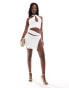 Фото #5 товара ASOS DESIGN co-ord knot wrap mini skirt in ivory