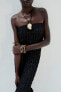 Фото #3 товара Платье из ажурного трикотажа без бретелей ZARA