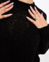 COLLUSION knitted crew neck jumper in black