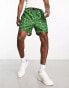 Gramicci shell canyon ripple print short in green