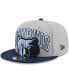 Фото #1 товара Men's Gray, Navy Memphis Grizzlies Tip-Off Two-Tone 59FIFTY Fitted Hat