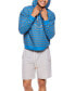 Men's Waffle-Knit Fun Stripe Licky-Print Hooded Pajama T-Shirt