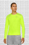 Men's Long Sleeve Dry Miler Running Shirt Uzun Kollu Erkek Koşu Üstü Tişörtü Sarı