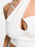 Фото #5 товара ASOS DESIGN cross over keyhole halter top in white