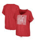 Фото #2 товара Women's Heathered Crimson Alabama Crimson Tide Fifth Sense Drawcord V-Neck T-shirt